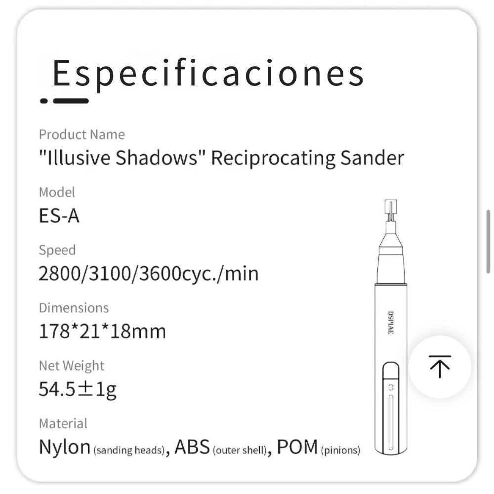 Lija eléctrica de Precisión